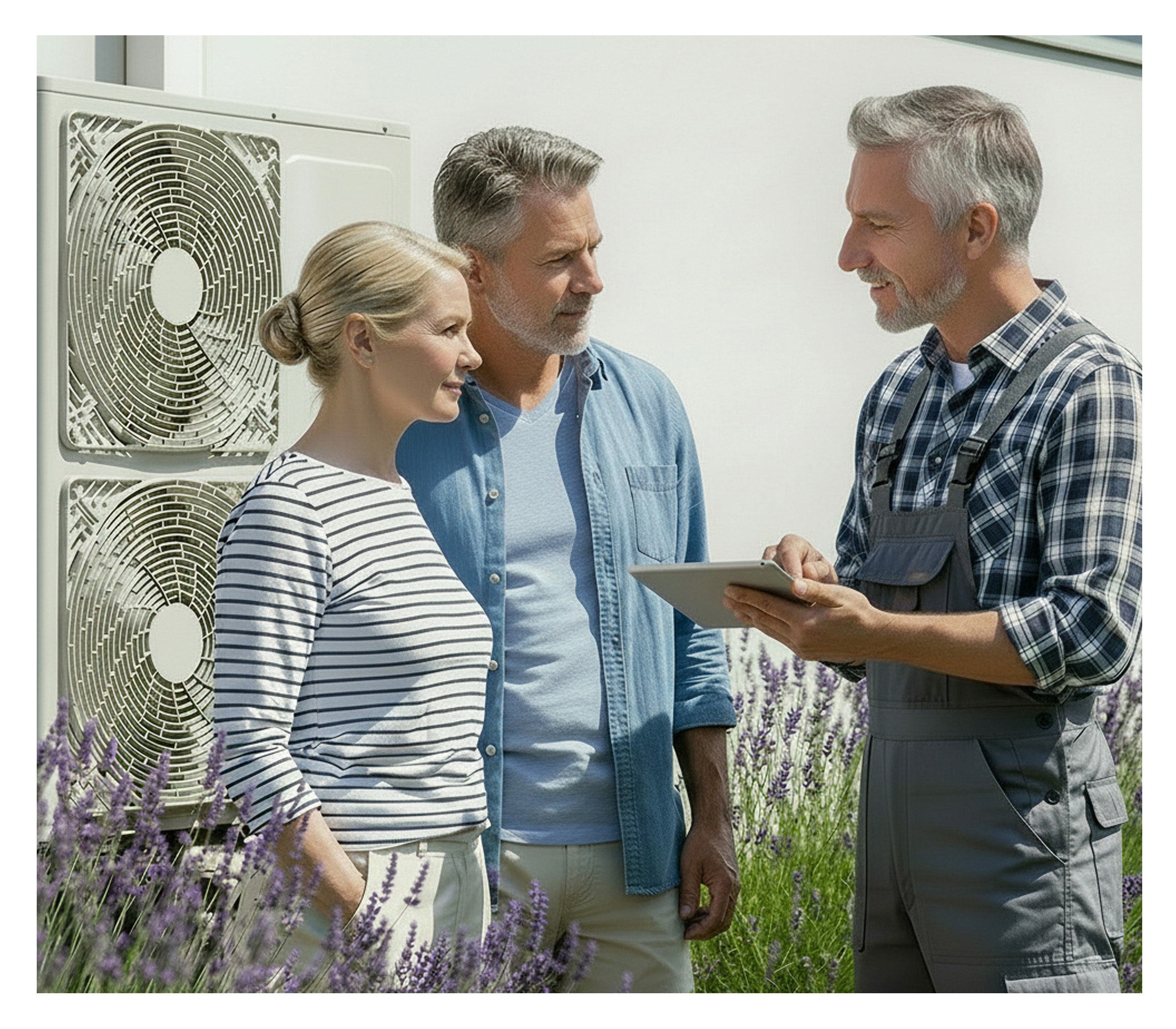 Client First Approach, photo of a client speaking with homeowners